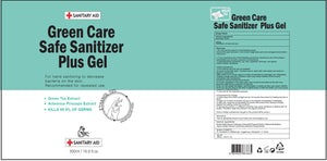 Green Care Safe Sanitizer Plus Gel 500ML Pump Bottle (EXTERNAL USE ONLY) - The V Spot Thousand Oaks