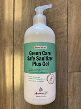 Load image into Gallery viewer, Green Care Safe Sanitizer Plus Gel 500ML Pump Bottle (EXTERNAL USE ONLY) - The V Spot Thousand Oaks