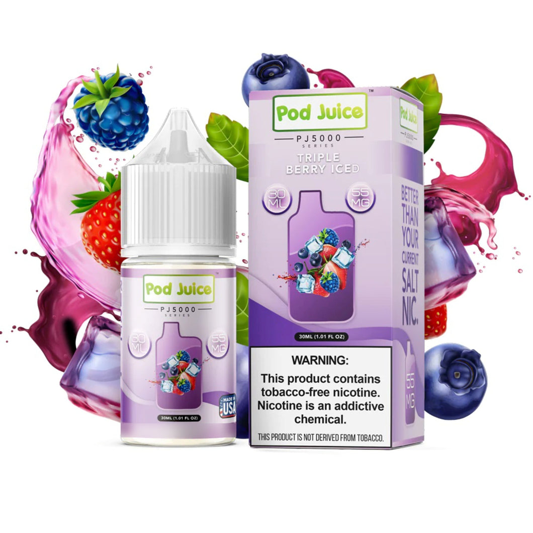 Pod Juice PJ5000 Triple Berry Iced - The V Spot Thousand Oaks