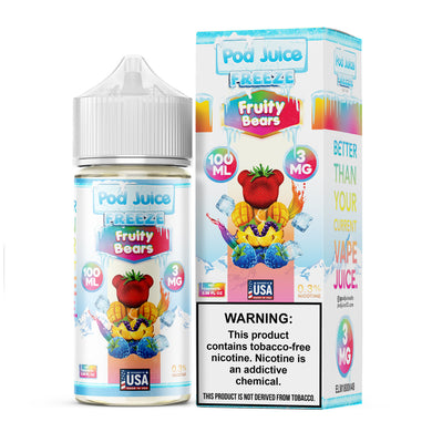 Pod Juice Fruity Bears Freeze 100mL - The V Spot Thousand Oaks