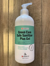 Load image into Gallery viewer, Green Care Safe Sanitizer Plus Gel 500ML Pump Bottle (EXTERNAL USE ONLY) - The V Spot Thousand Oaks
